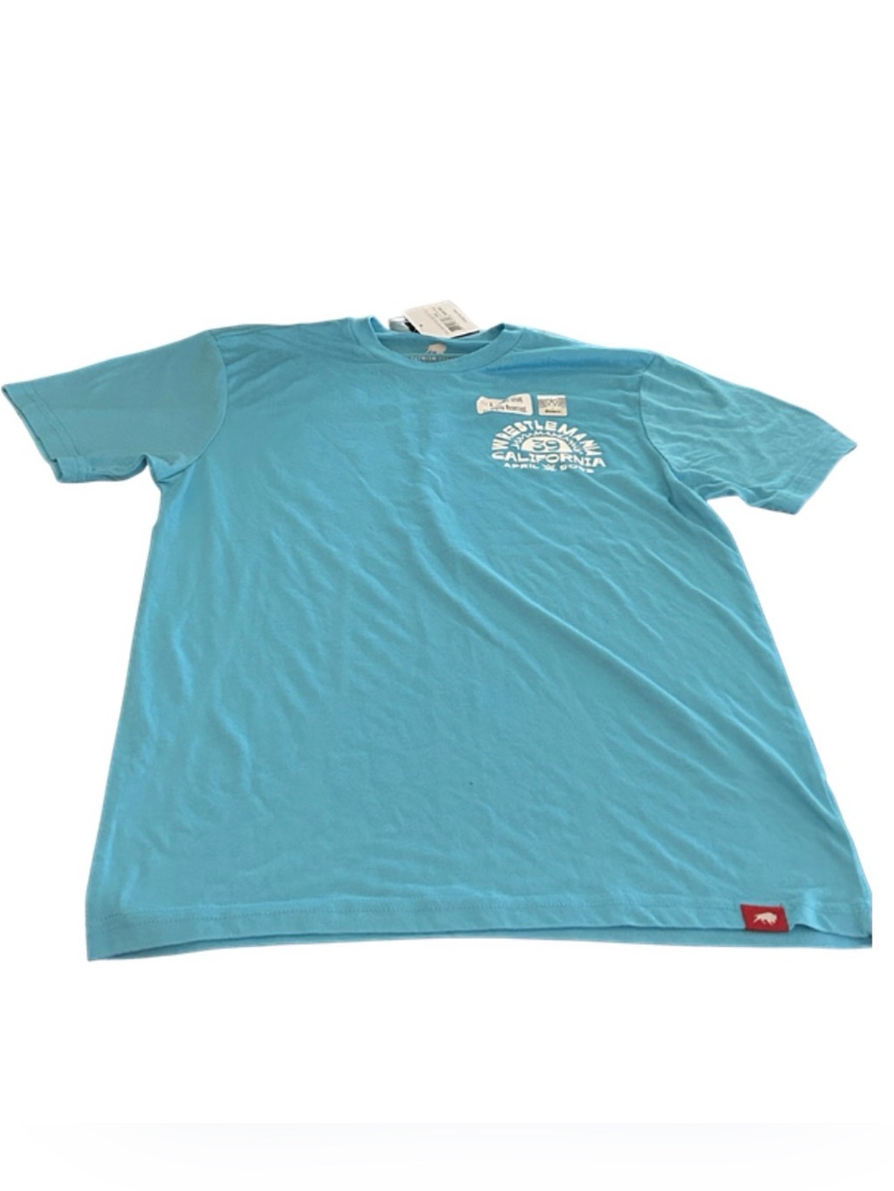 WrestleMania 39 WWE Sportiqe Teal Graphic T-Shirt Sz Small